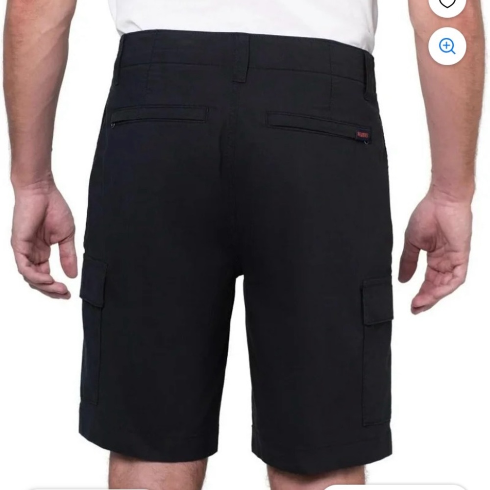 WEARFIRST Men’s Black Cargo Shorts - Picture 3 of 11